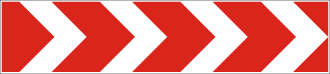 Дорожній знак 1.4.1 — Напрямок повороту (праворуч)