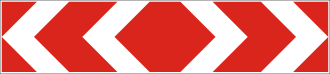 Дорожній знак 1.4.3 — Напрямок повороту (праворуч або ліворуч)