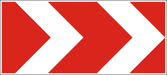 Дорожній знак 1.4.4 — Напрямок повороту (праворуч)