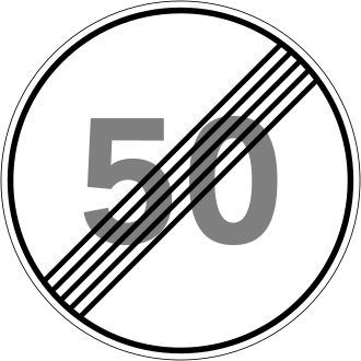 Дорожній знак 3.30 — Кінець обмеження максимальної швидкості