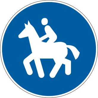 Дорожній знак 4.19 — Доріжка для вершників