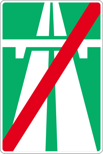 Дорожній знак 5.2 — Кінець автомагістралі