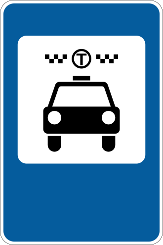 Дорожній знак 5.48 — Місце зупинки таксі