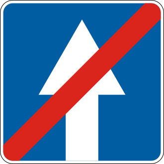 Дорожній знак 5.6 — Кінець дороги з одностороннім рухом