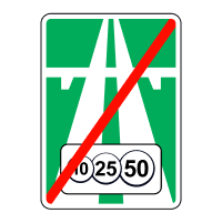 Дорожній знак 5.82.2 — Кінець платної дороги