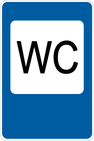 Дорожній знак 6.11 — Туалет
