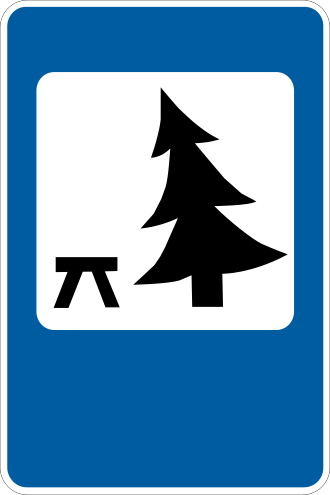 Дорожній знак 6.15 — Місце відпочинку