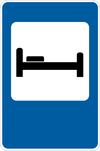 Дорожній знак 6.16 — Готель або мотель