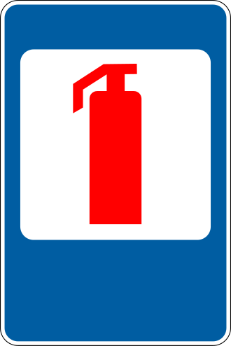 Дорожній знак 6.4 — Вогнегасник