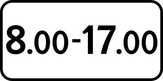 Дорожній знак 7.4.4 — Час дії