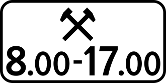 Дорожній знак 7.4.6 — Час дії